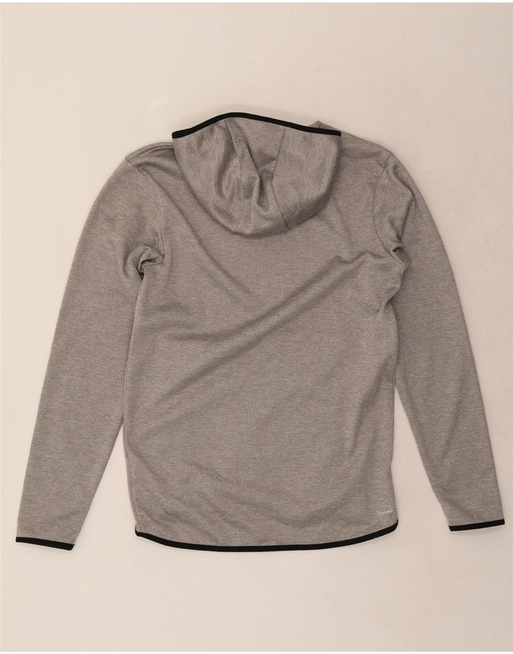 Adidas Mens Graphic Hoodie Jumper Pequeno Poliéster Cinza