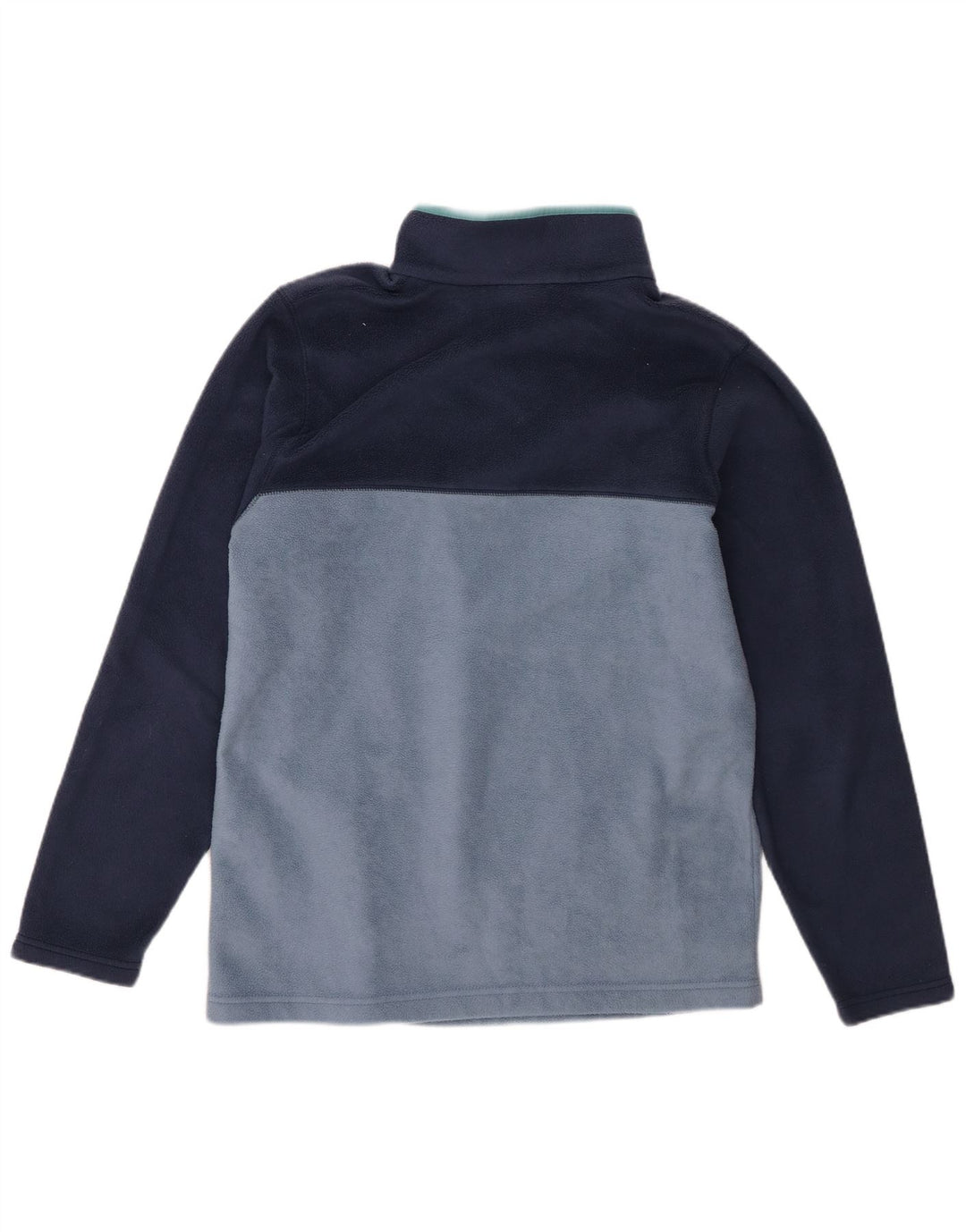 Columbia Suéter masculino com zíper e gola em bloco colorido azul marinho médio