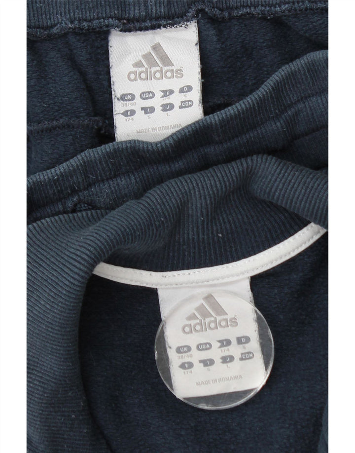 Adidas Mens Full Tracksuit UK 38/40 Médio Azul Marinho Algodão