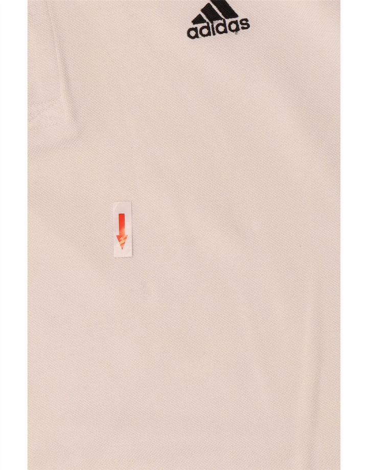 Camisa polo masculina Adidas grande algodão branco