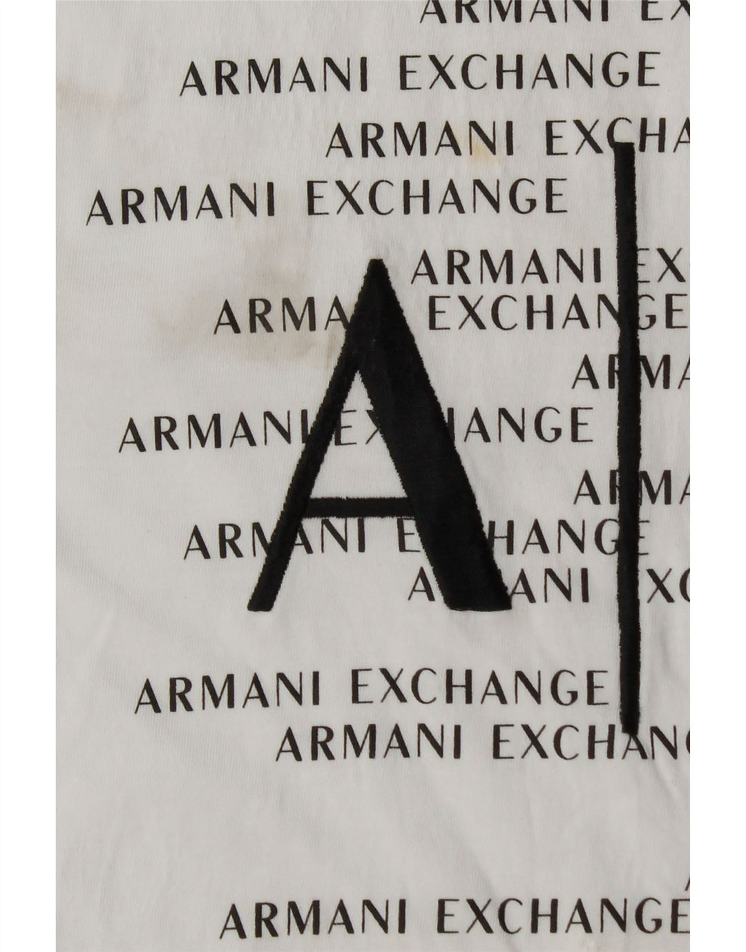 ARMANI EXCHANGE Mens Graphic T-Shirt Top Small White Cotton