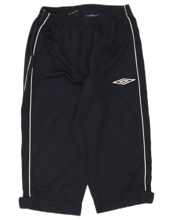 Calça de treino capri feminina UMBRO Reino Unido 16 grande azul marinho poliéster