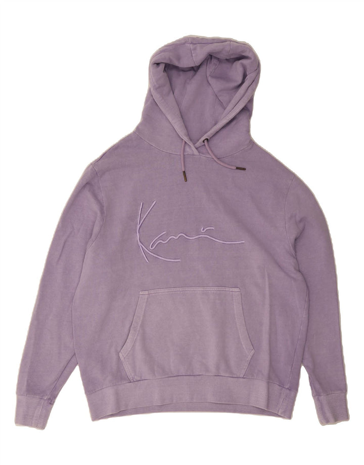 KAIN Mens Graphic Hoodie Jumper Medium Purple Cotton Vintage Kain and Second-Hand Kain from Messina Hembry 