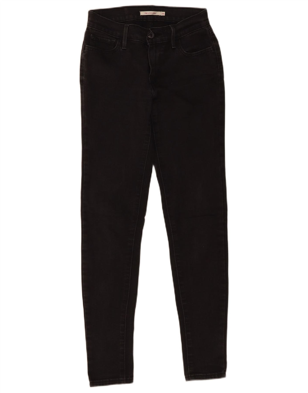 Calça jeans feminina Levi's 710 Super Skinny W26 L30 preta