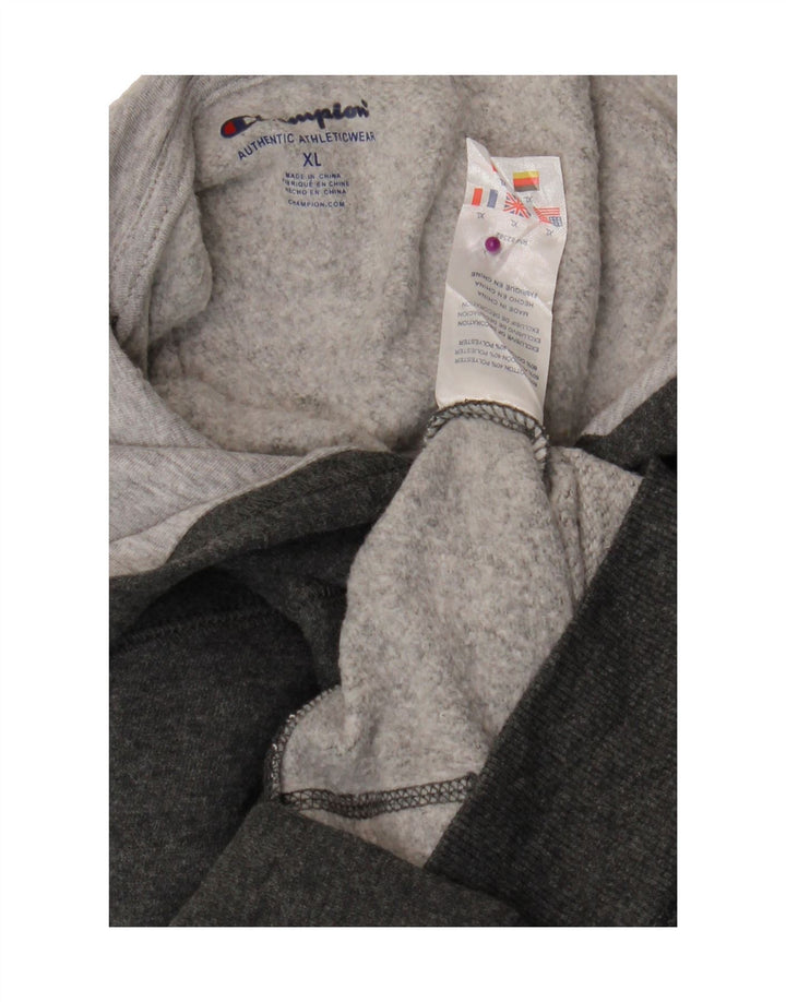 CHAMPION Womens Graphic Hoodie Jumper UK 18 XL Grey Cotton Vintage Champion and Second-Hand Champion from Messina Hembry 