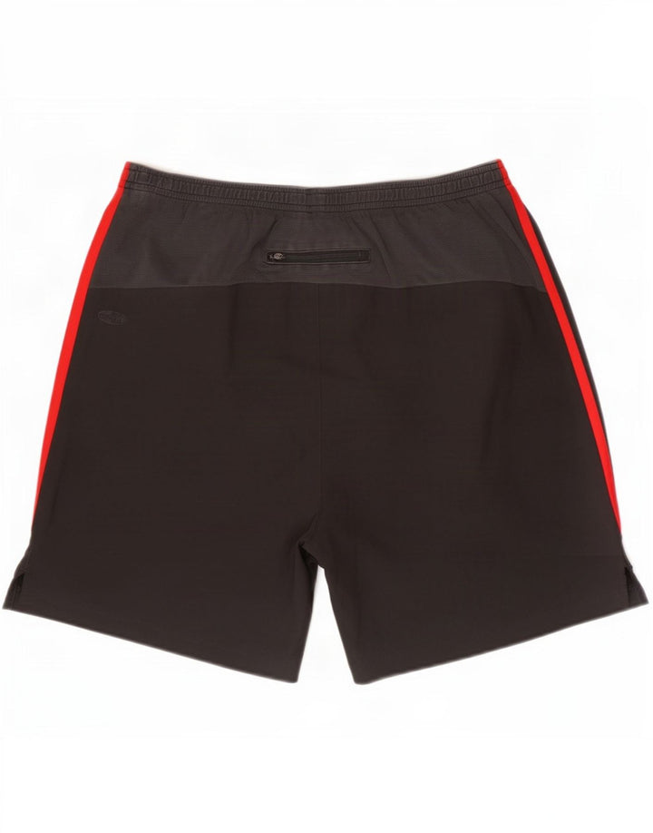 Shorts esportivos masculinos Adidas poliéster cinza médio
