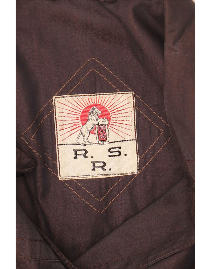 Sobretudo feminino vintage Reino Unido 14 grande Borgonha