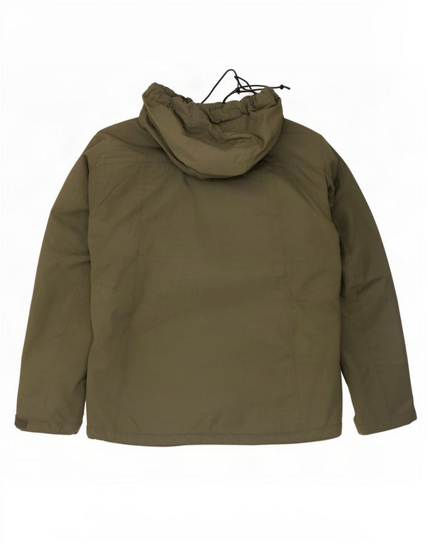 Jaqueta corta-vento masculina Jack & Jones com capuz UK 42 XL verde colorblock
