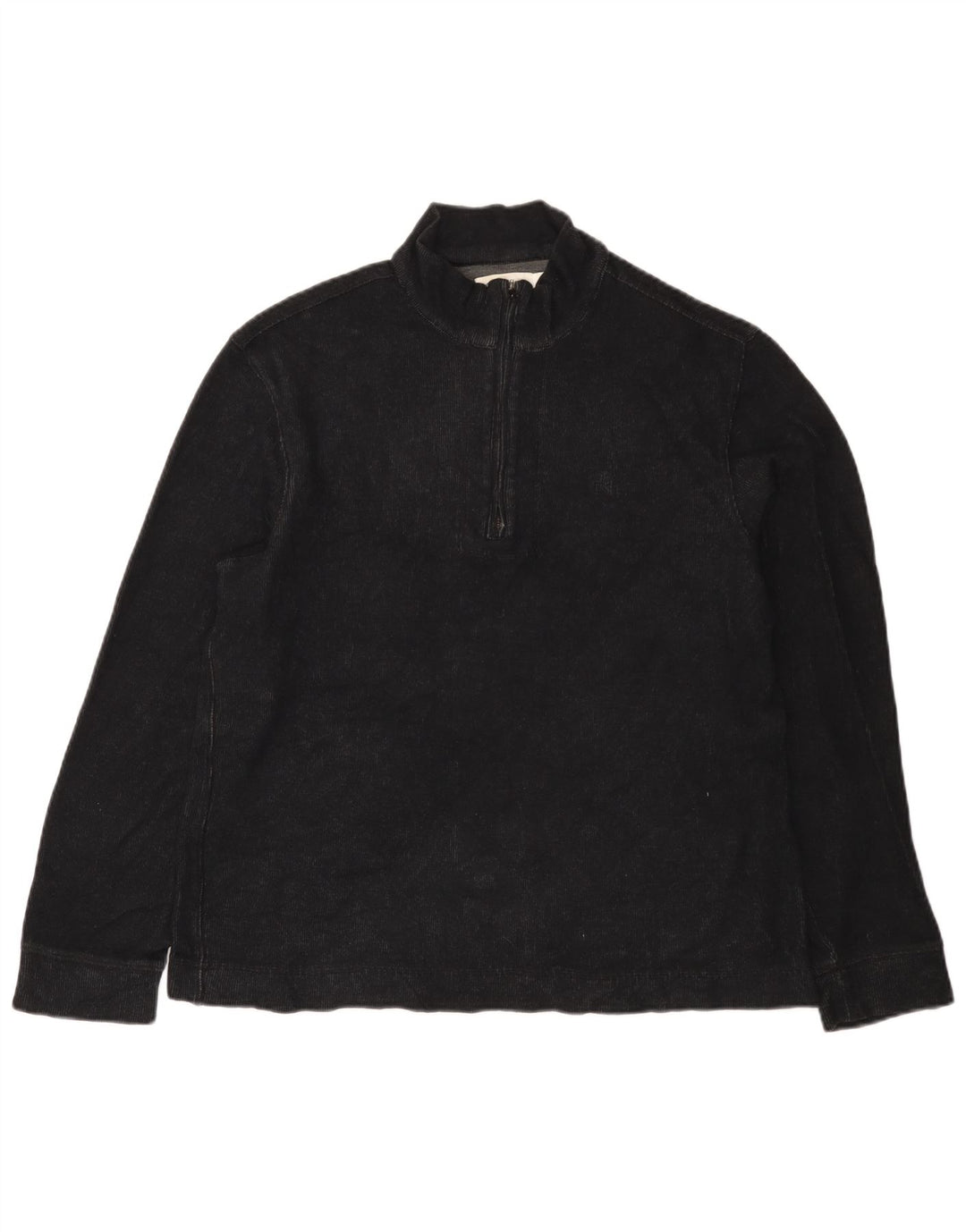 Suéter masculino Calvin Klein com zíper e gola em algodão preto médio