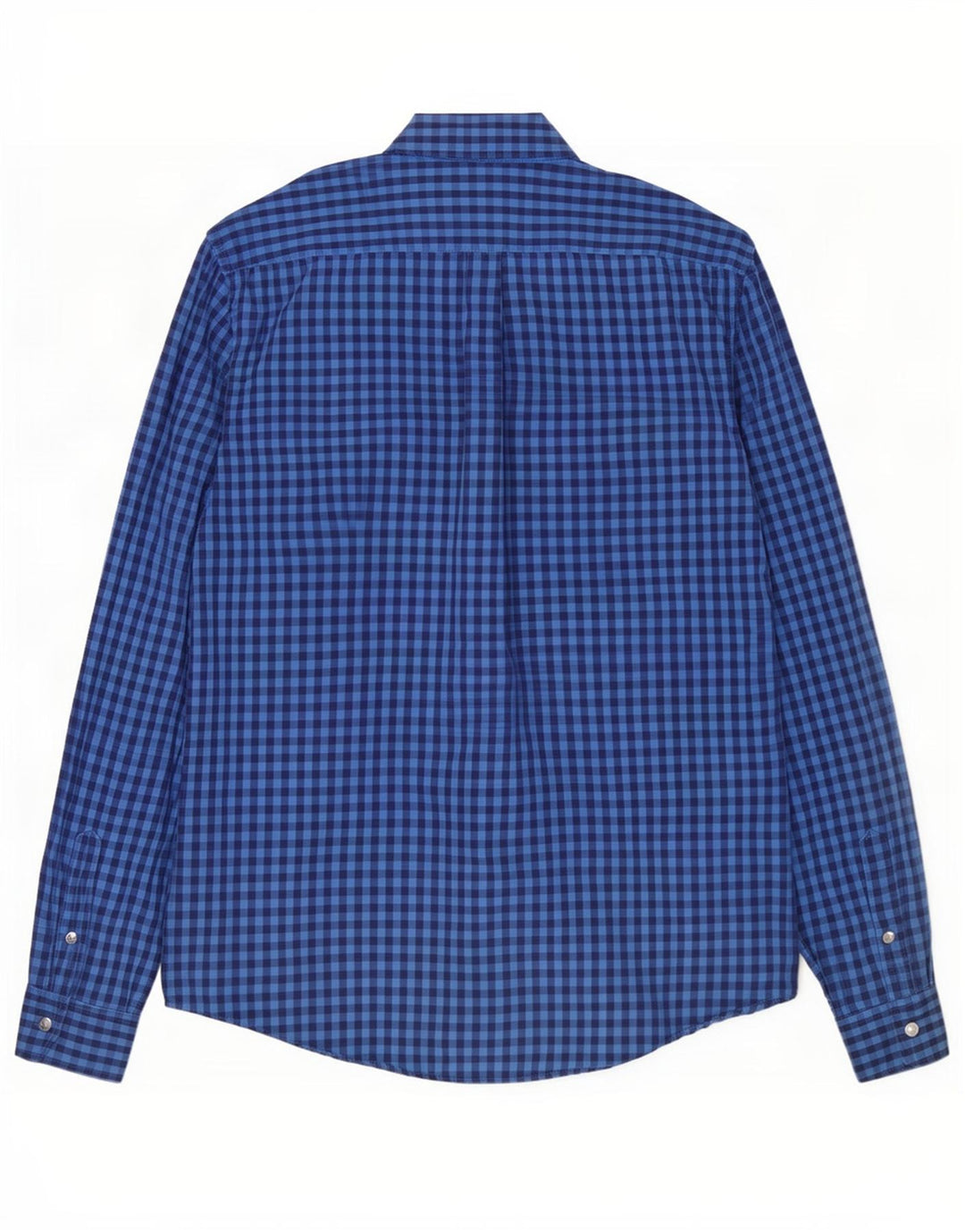 Camisa masculina de ajuste padrão Gap algodão guingão azul médio