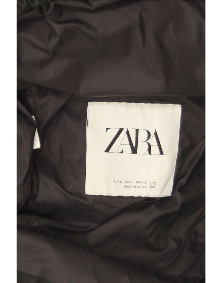 Jaqueta acolchoada masculina Zara UK 40 grande preta