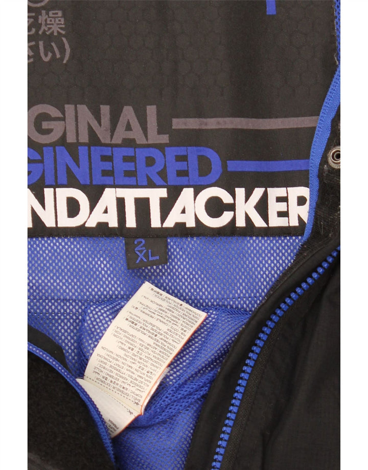 Jaqueta de chuva masculina SUPERDRY The Wind Attacker Graphic UK 44 2XL preto nylon