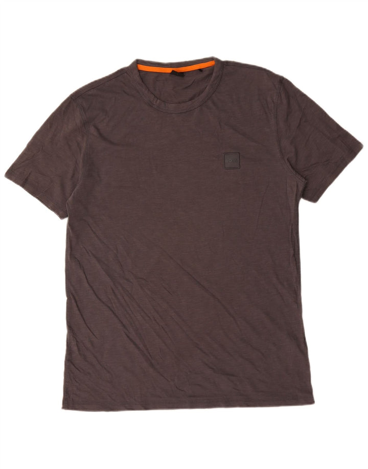 Camiseta masculina Hugo Boss grande algodão cinza