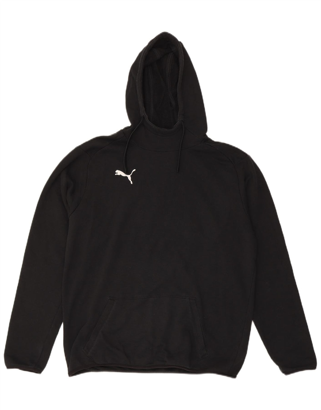 PUMA Mens Hoodie Jumper Grande Algodão Preto