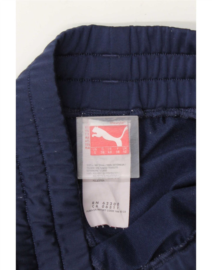 Calça de treino feminina Puma Joggers UK 10 pequeno azul marinho poliéster