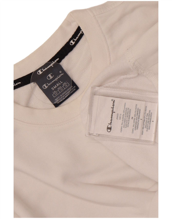 Champion moletom masculino jumper pequeno algodão branco
