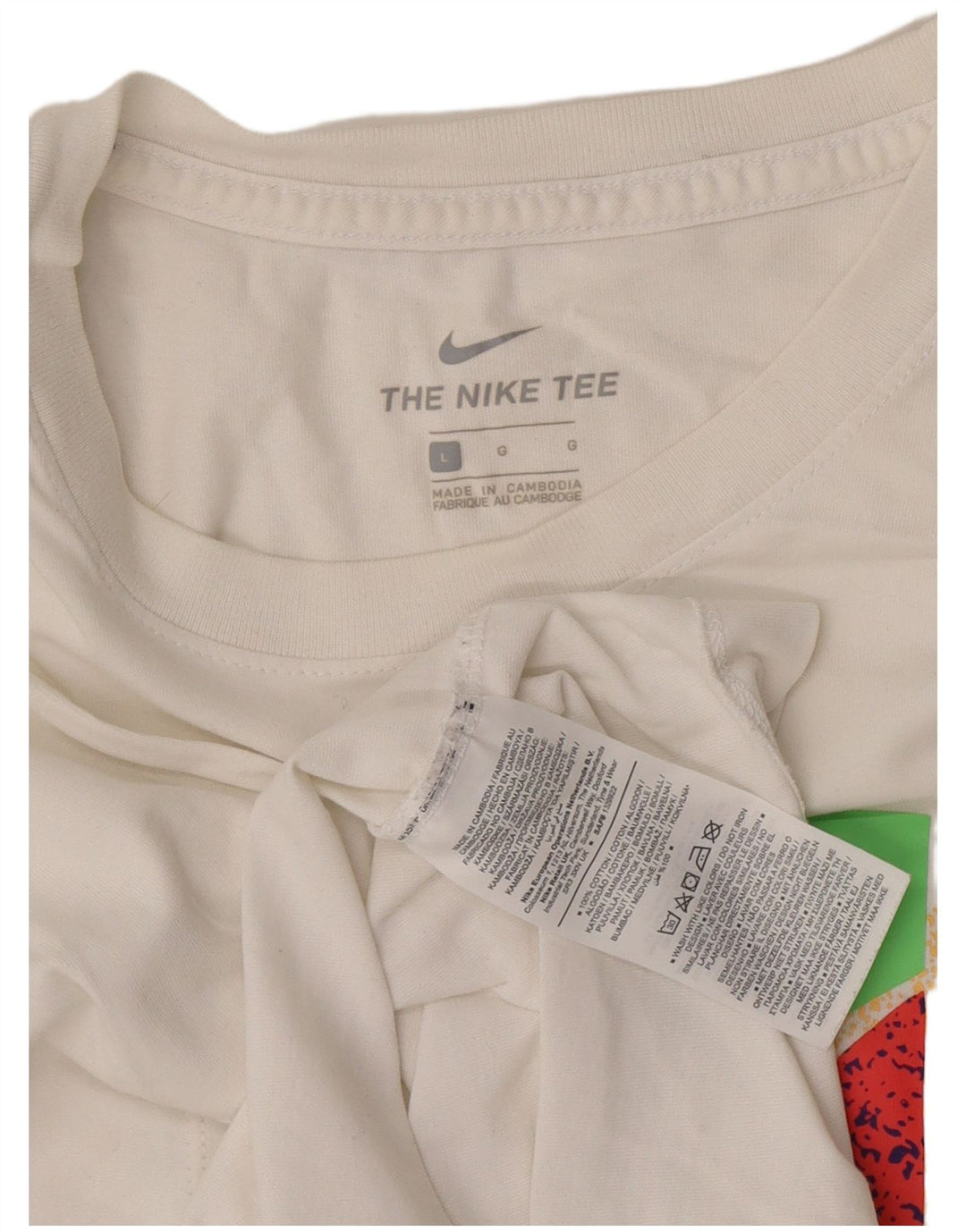 Camiseta gráfica masculina Nike grande algodão branco