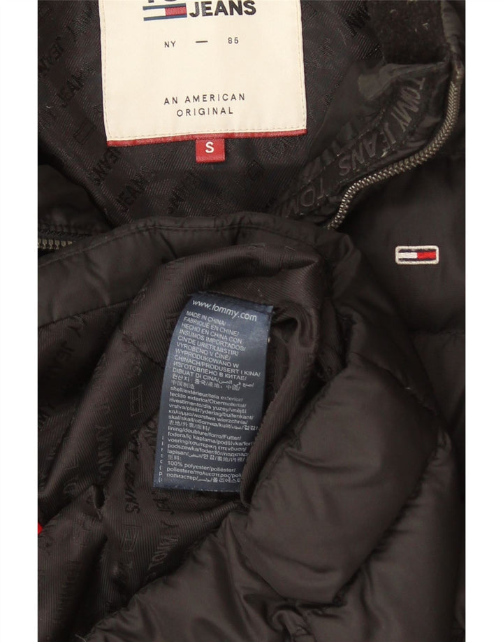 Jaqueta acolchoada masculina Tommy Hilfiger Reino Unido 36 poliéster preto pequeno