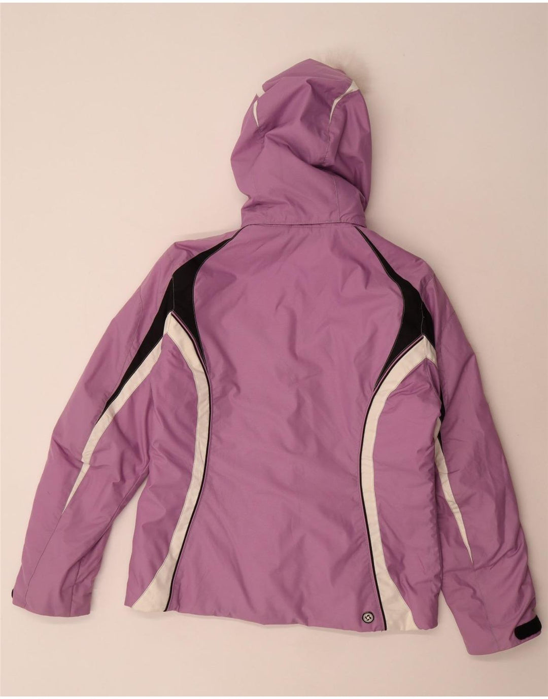 Jaqueta de esqui feminina com capuz Colmar IT 46 grande bloco colorido roxo