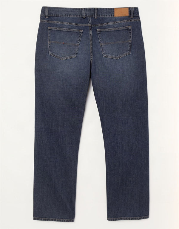 Jeans retos masculinos Tommy Hilfiger W38 L30 algodão azul