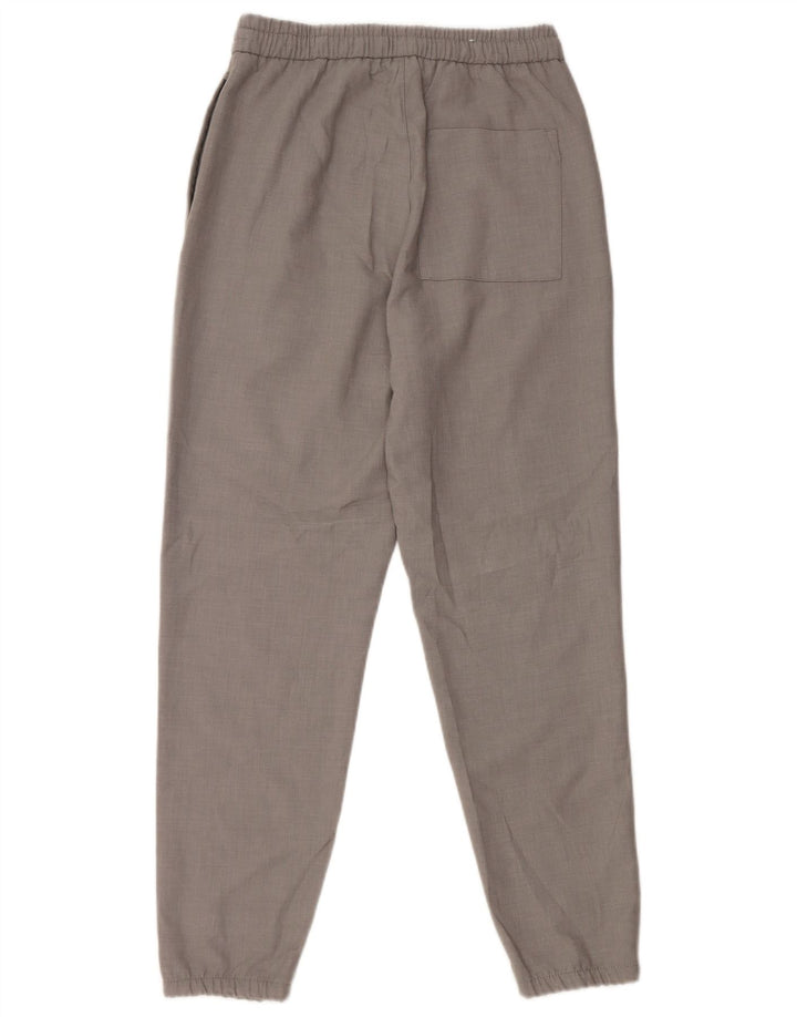 Zara Mens Joggers Chino Calças Pequenas W30 L28 Poliéster Cinza