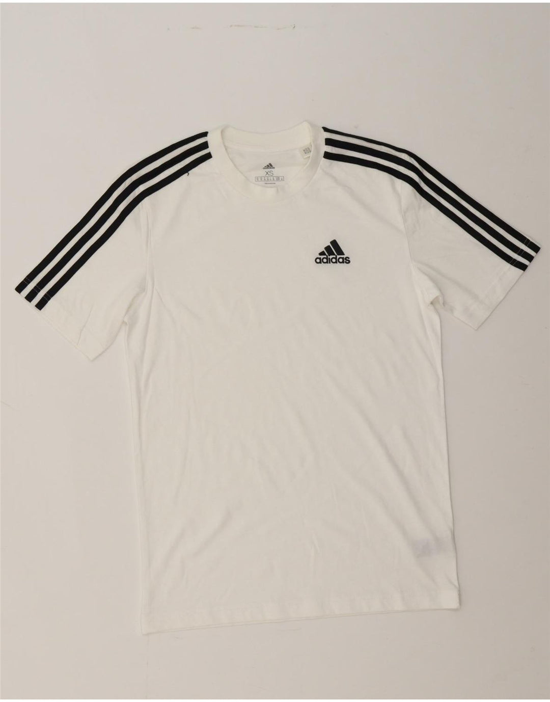 ADIDAS Mens T-Shirt Top XS White Cotton Vintage Adidas and Second-Hand Adidas from Messina Hembry 