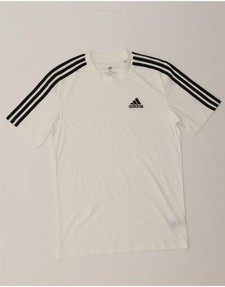 ADIDAS Mens T-Shirt Top XS White Cotton Vintage Adidas and Second-Hand Adidas from Messina Hembry 