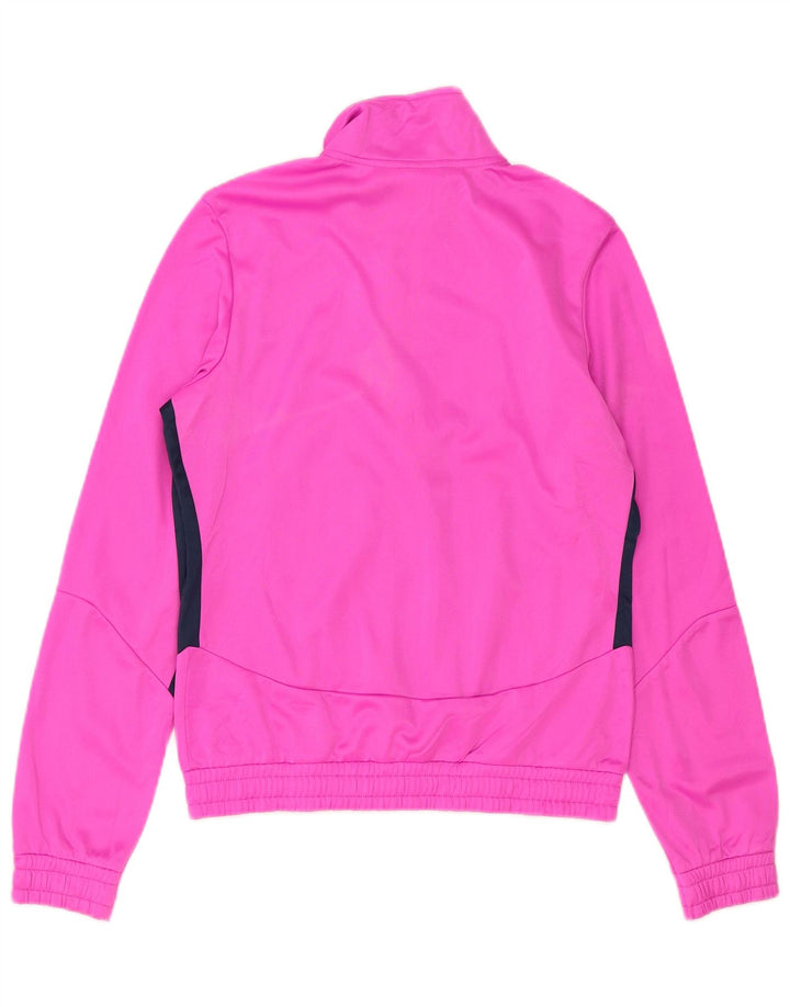 Diadora Womens Tracksuit Top Jacket UK 10 Small Pink Colourblock Poliéster