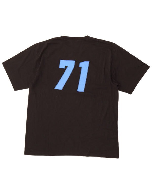 Camiseta gráfica masculina Starter Top grande de algodão preto