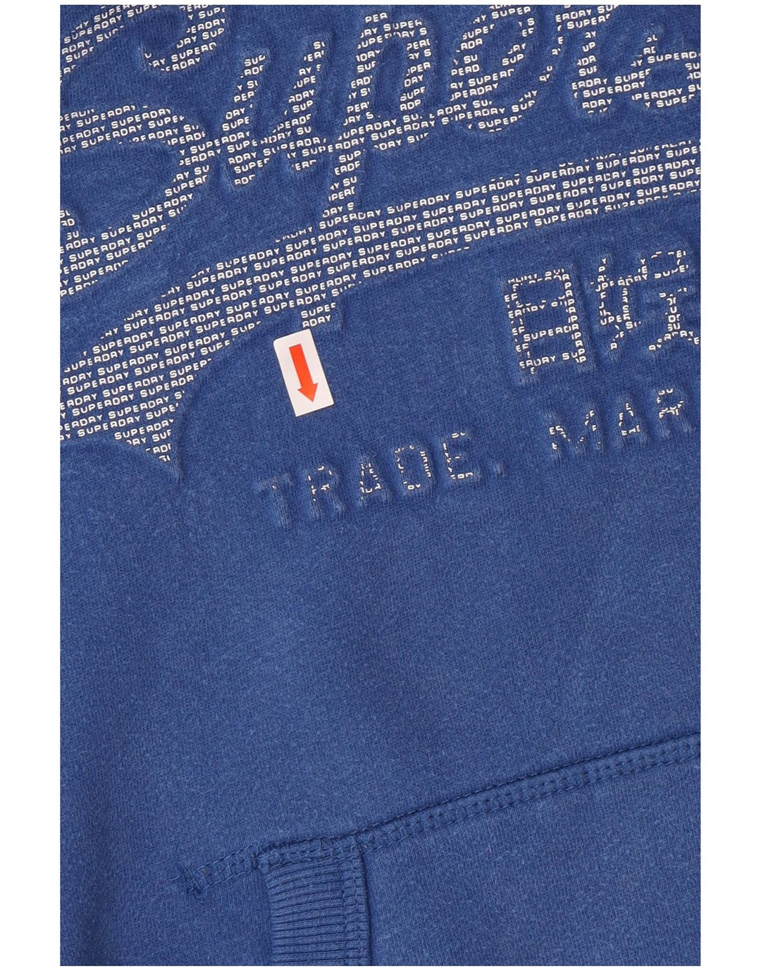 Suéter feminino com capuz superdimensionado SUPERDRY Reino Unido 10 algodão azul pequeno