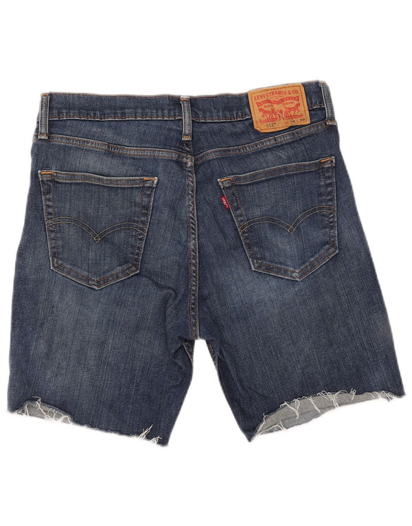 LEVI'S Masculino 511 Shorts Jeans W34 Grande Algodão Azul