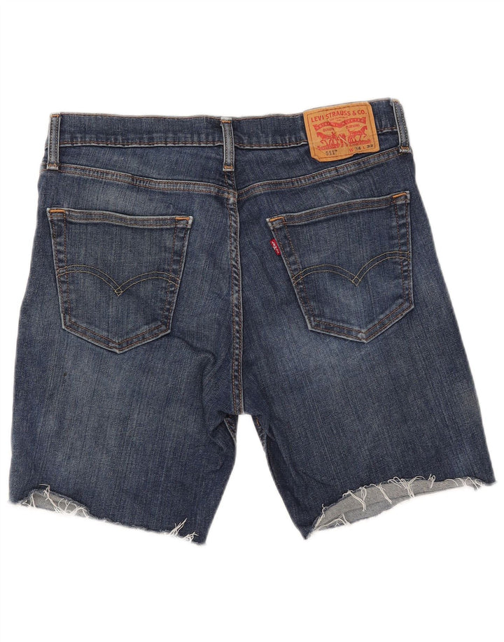 LEVI'S Masculino 511 Shorts Jeans W34 Grande Algodão Azul