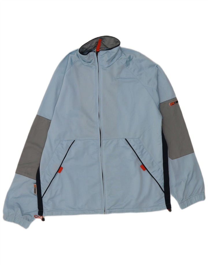 BRUGI Mens Treino Top Jaqueta Poliéster Colourblock Azul Médio