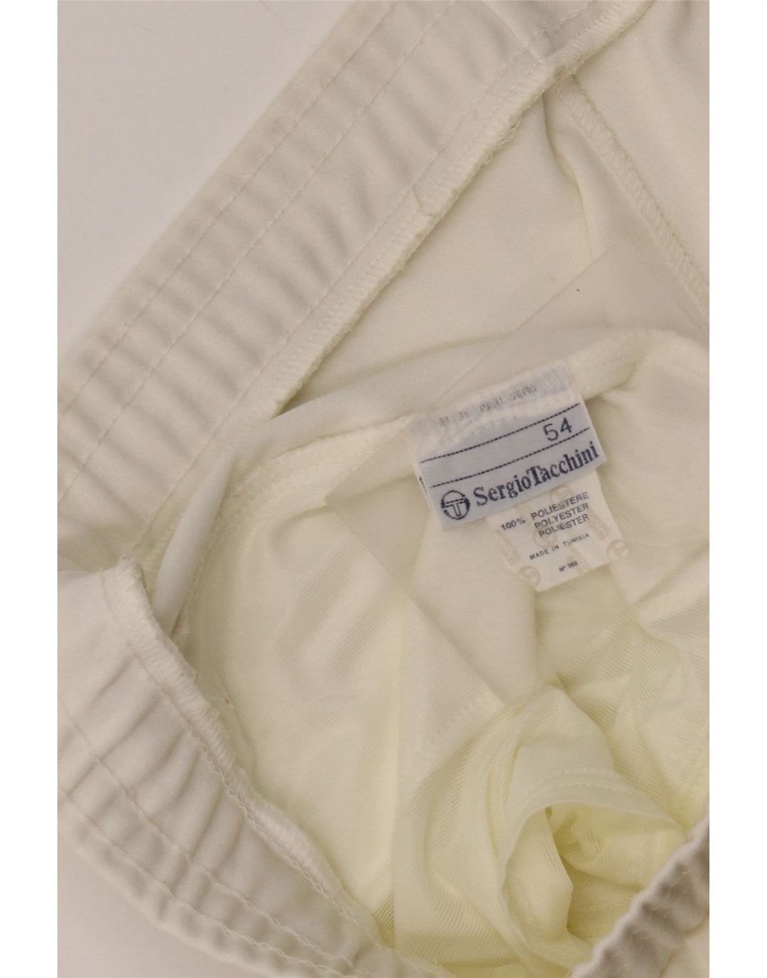 Sergio Tacchini Mens Sport Shorts IT 54 XL Poliéster Branco