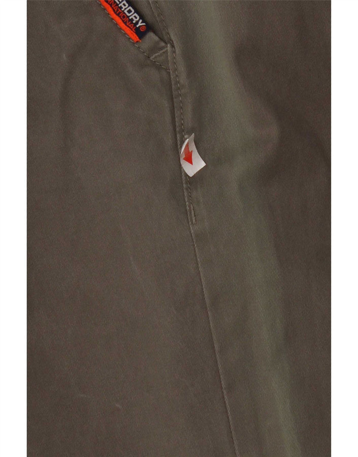 Calça cargo slim masculina Superdry W34 L30 algodão cáqui