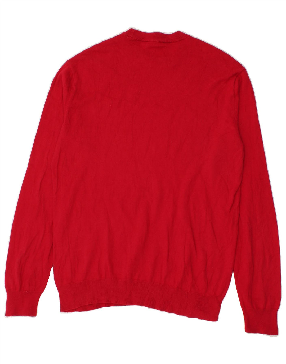 ARMANI EXCHANGE Suéter masculino com gola redonda e grande algodão vermelho