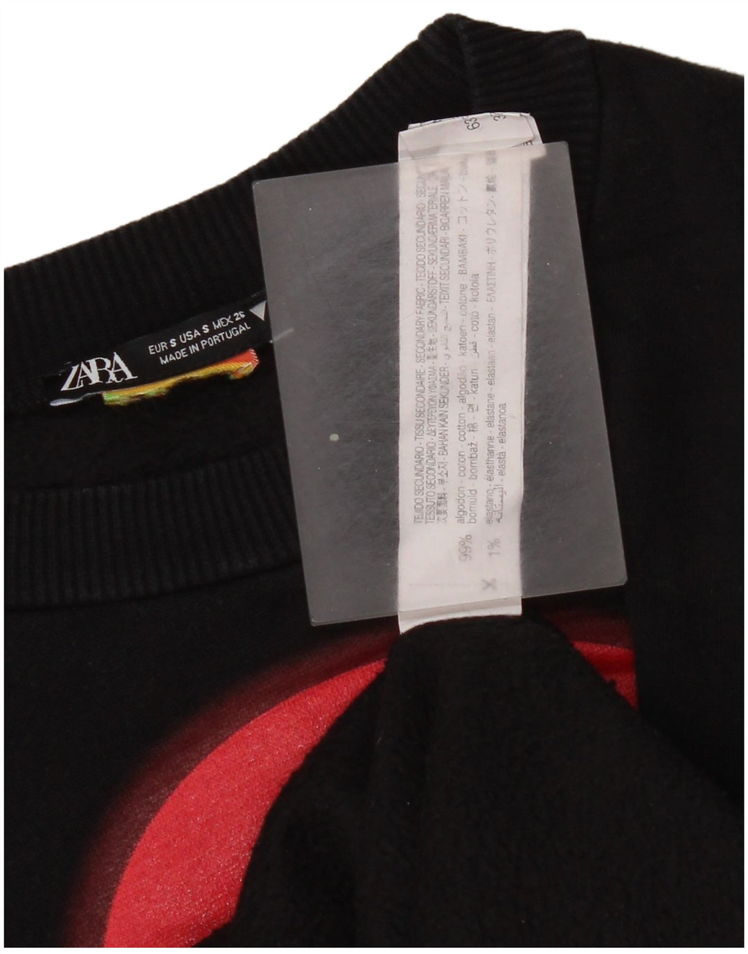 Moletom Zara feminino com estampa do Mickey Mouse Reino Unido 10 pequeno preto