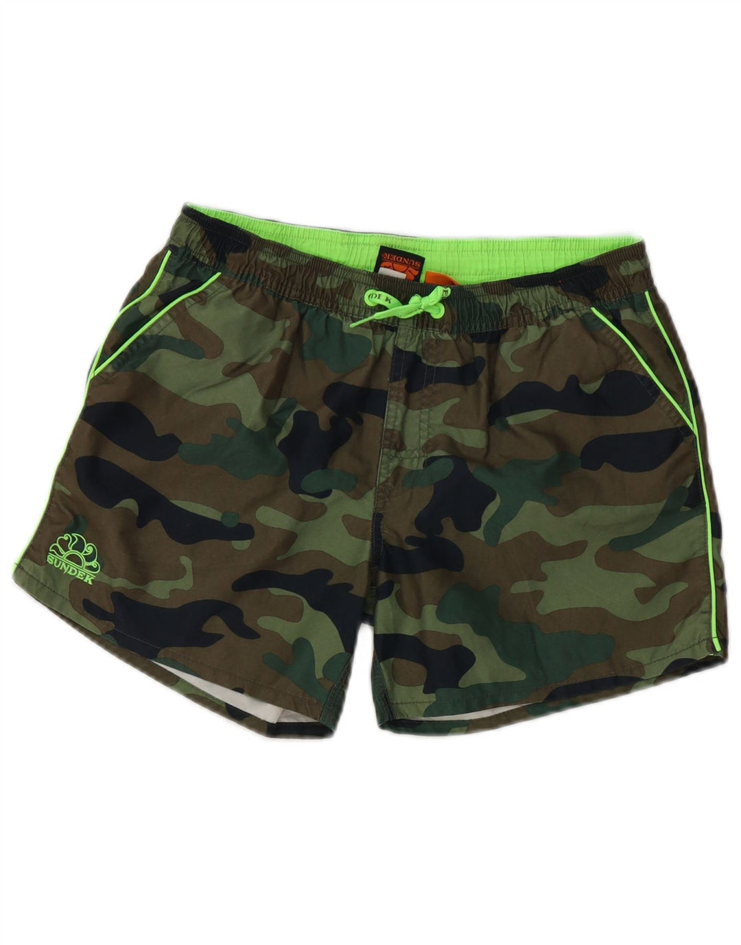 Shorts de natação Sundek para meninos 13-14 anos cáqui camuflado poliéster
