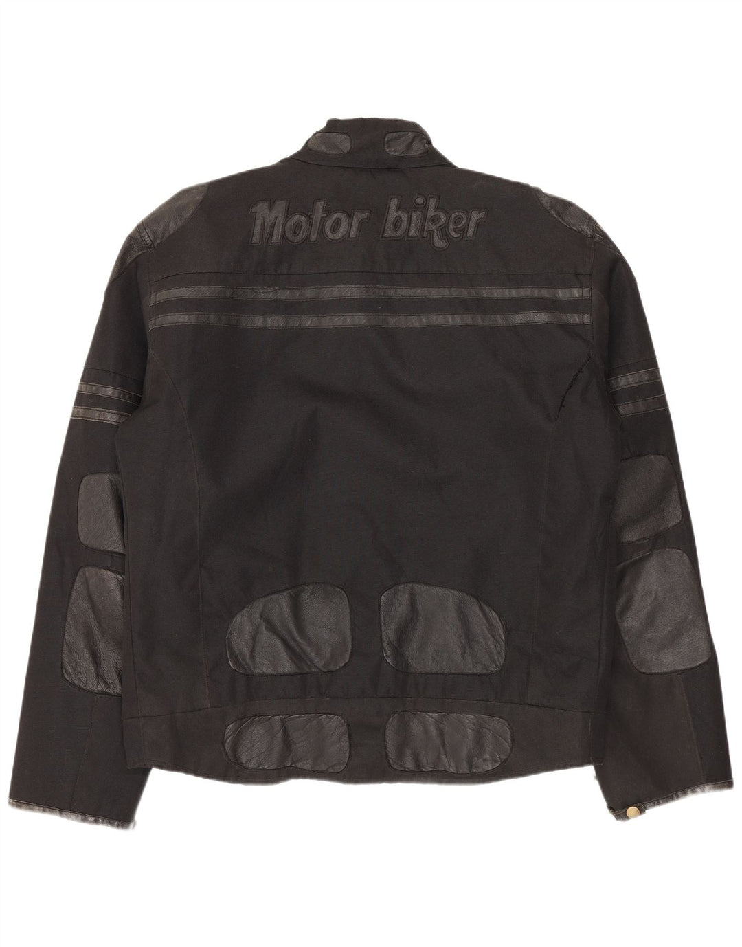 Jaqueta masculina Master Graphic Biker UK 40 grande nylon preto