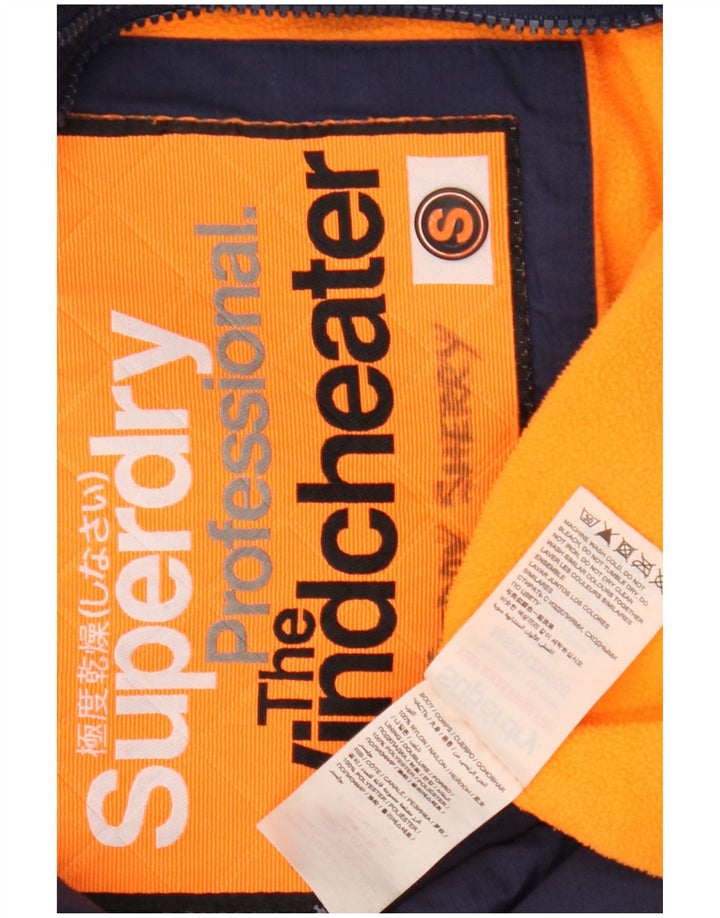Jaqueta corta-vento masculina Superdry The Windcheater UK 36 pequena azul marinho