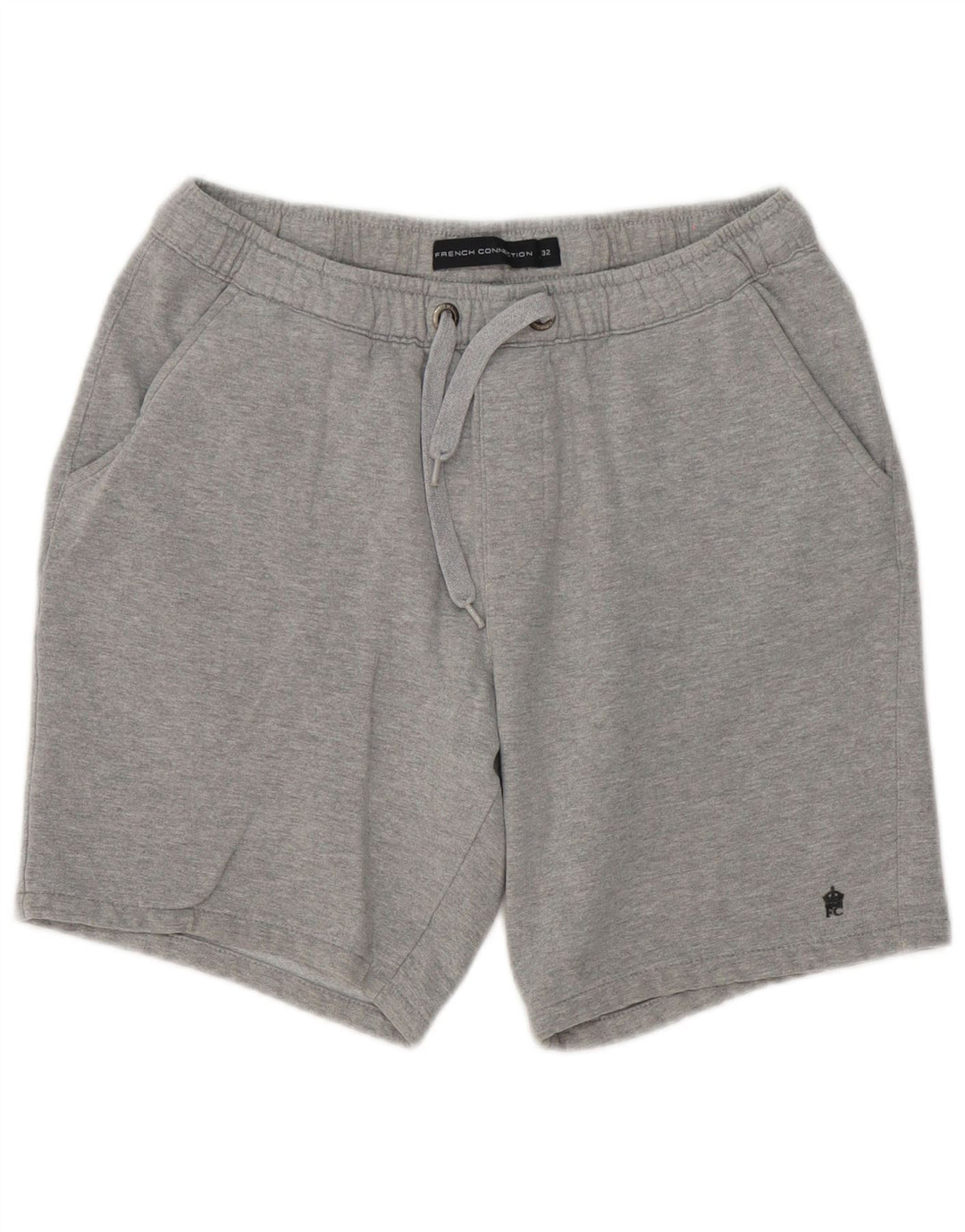 Shorts esportivos masculinos French Connection poliéster manchado cinza médio