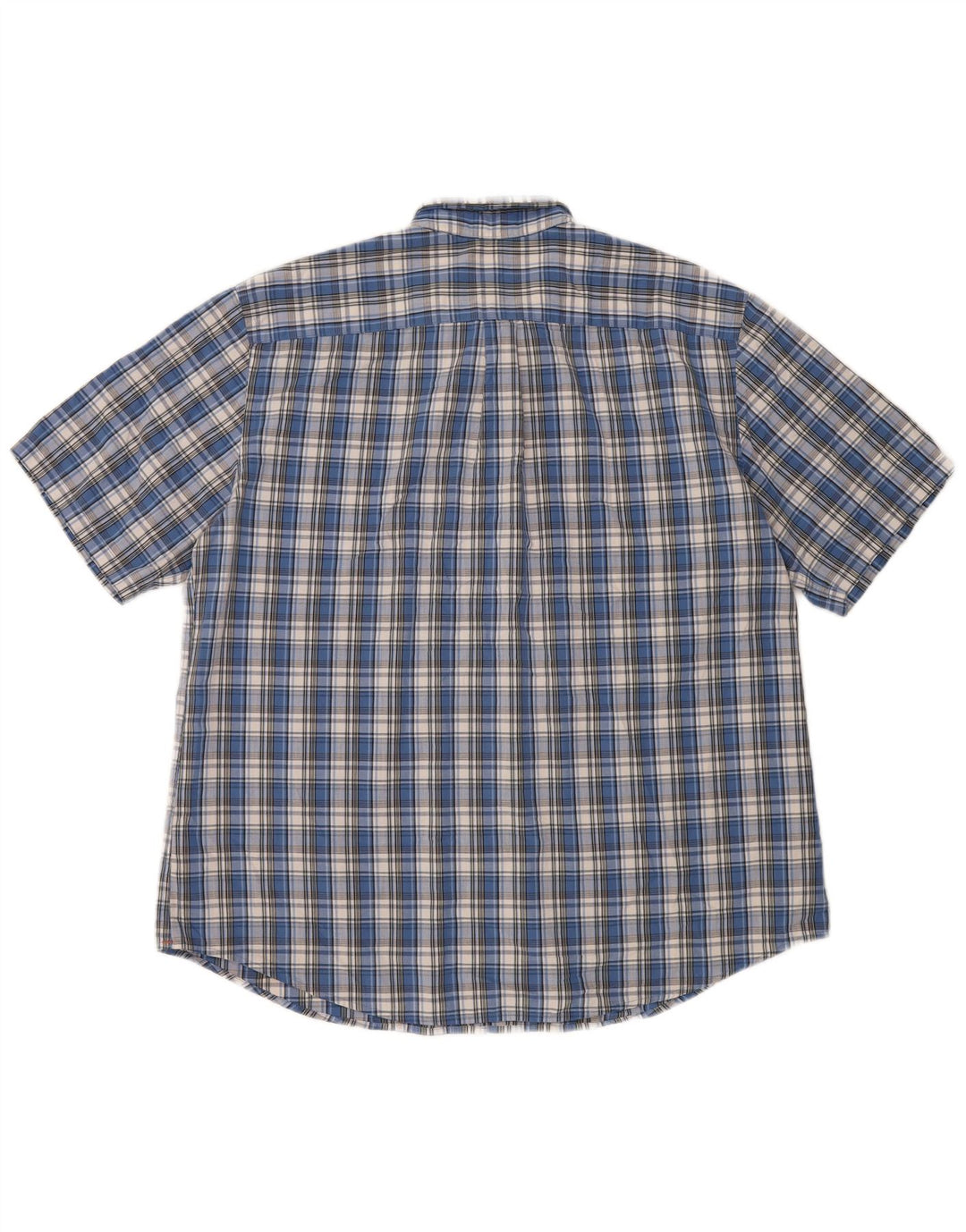 Camisa masculina Dockers de manga curta clássica XL algodão xadrez azul