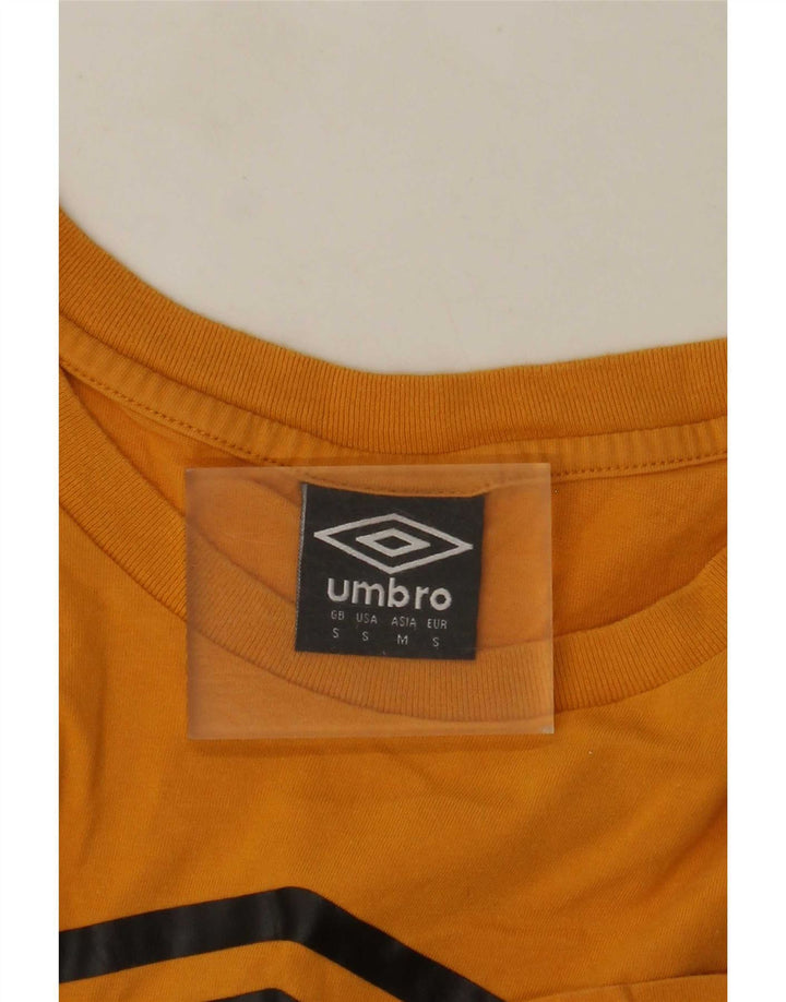 Camiseta gráfica masculina Umbro Top pequeno amarelo