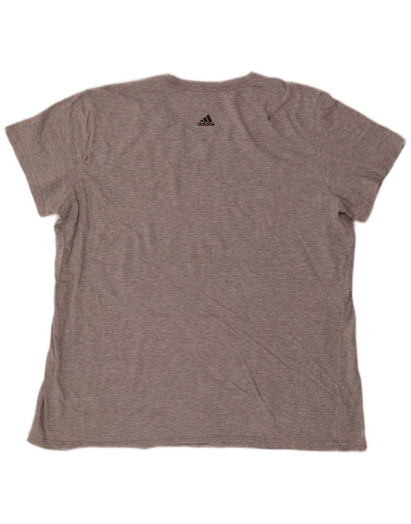 Adidas Camiseta Masculina Gráfica Top 2XL Cinza