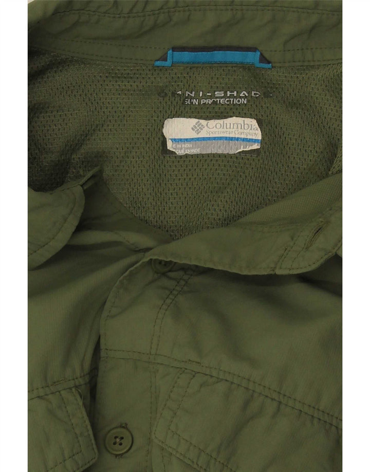 Camisa masculina Columbia Omni-Shade médio cáqui