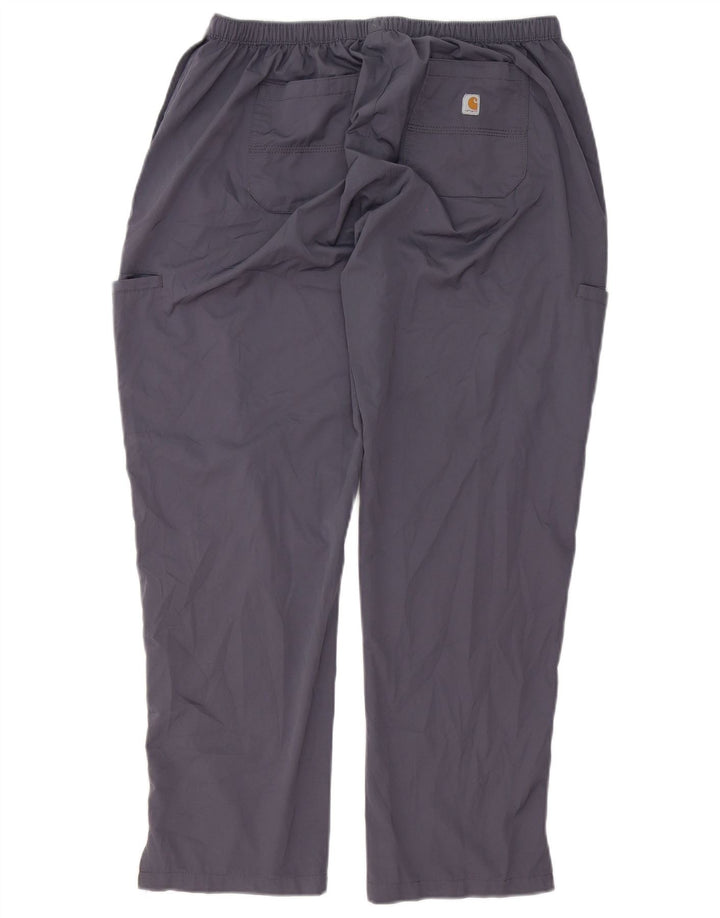 Calça Carhartt Masculina Petite Straight Cargo Grande W34 L28 Cinza Poliéster