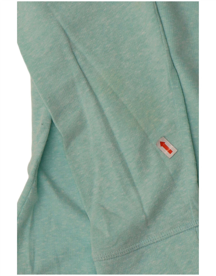 Suéter feminino MARKS & SPENCER UK 12 algodão manchado azul médio