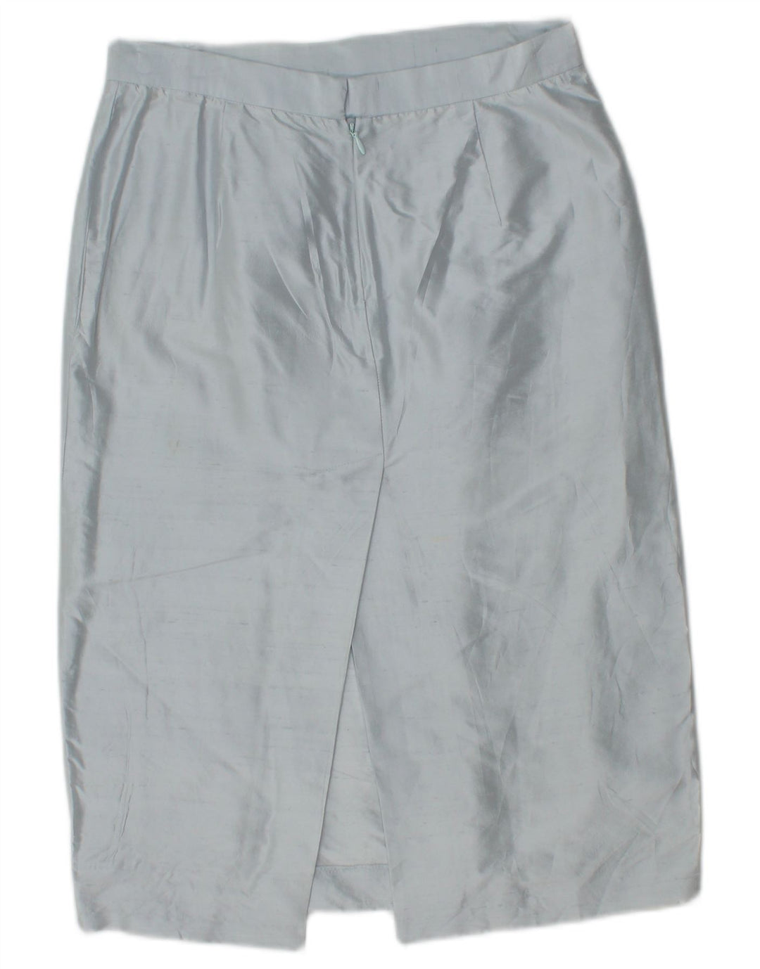 Conjunto de saia feminina Alberto Biani com 3 botões e 2 peças IT 42 médio W26 seda azul