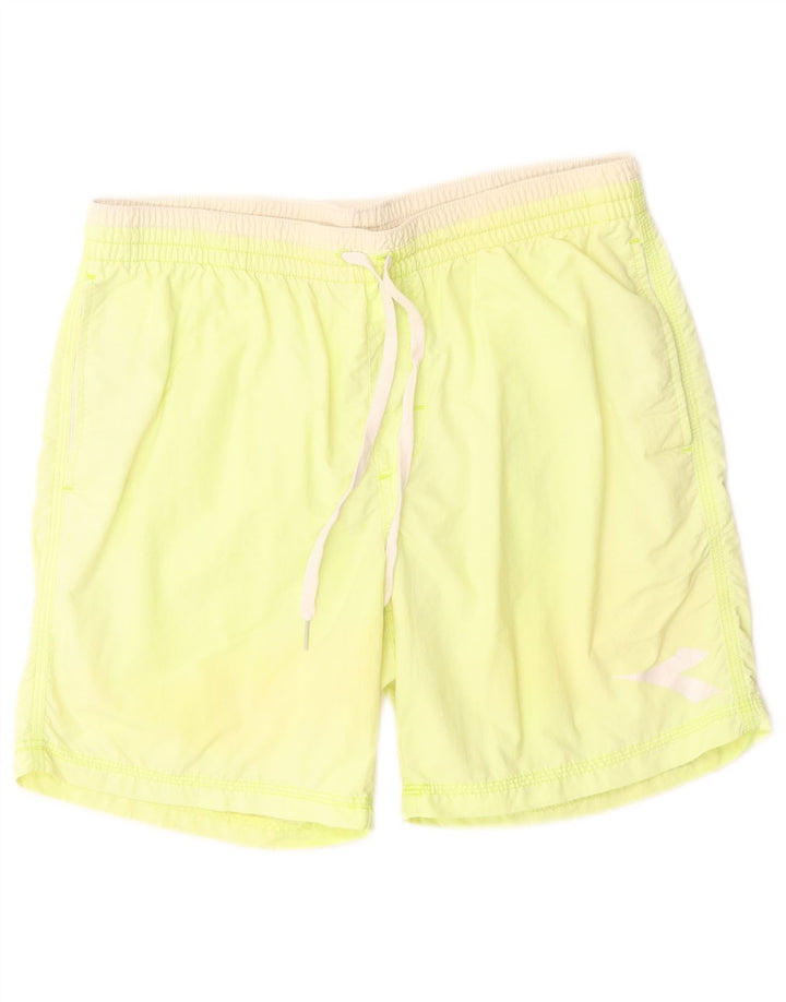 Shorts de natação masculino Diadora médio amarelo poliamida