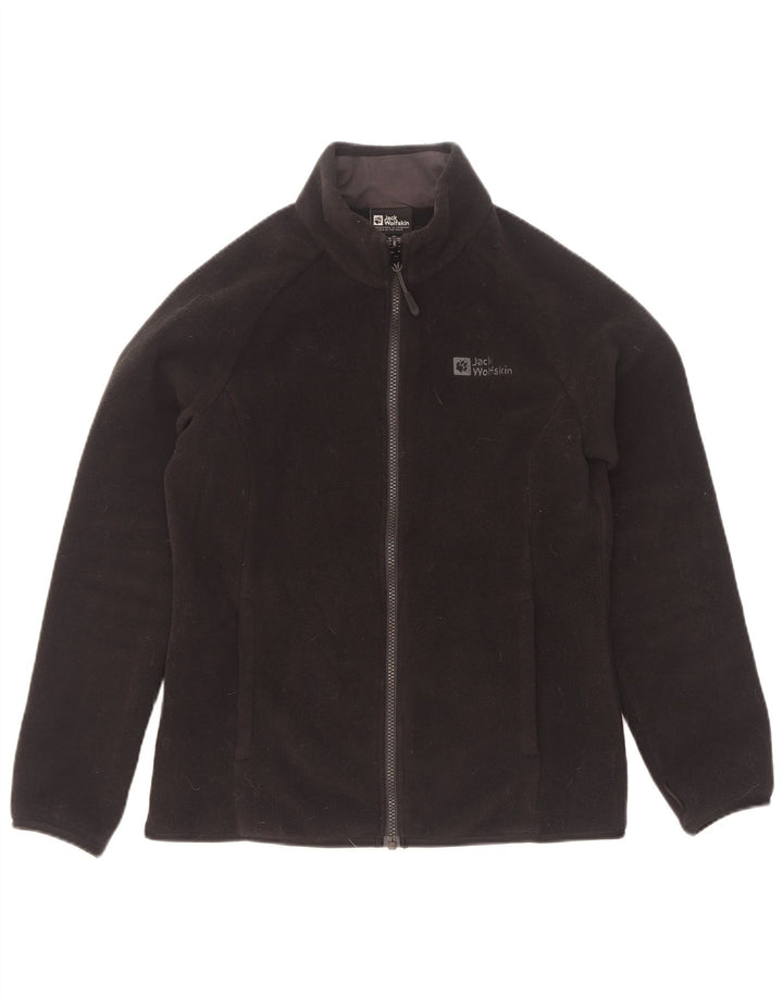 Jaqueta feminina de lã com forro Jack Wolfskin Reino Unido 8/10 poliéster preto pequeno